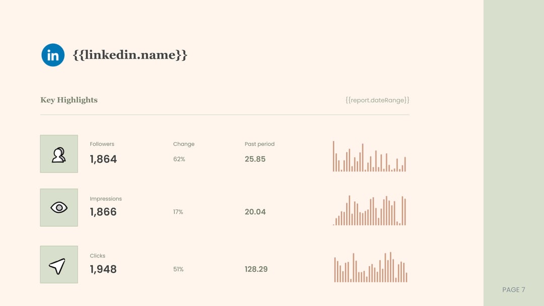 Monochrome Social Media Report template