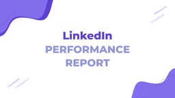 Linkedin Performance Report template