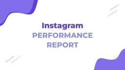 Instagram Performance Report template