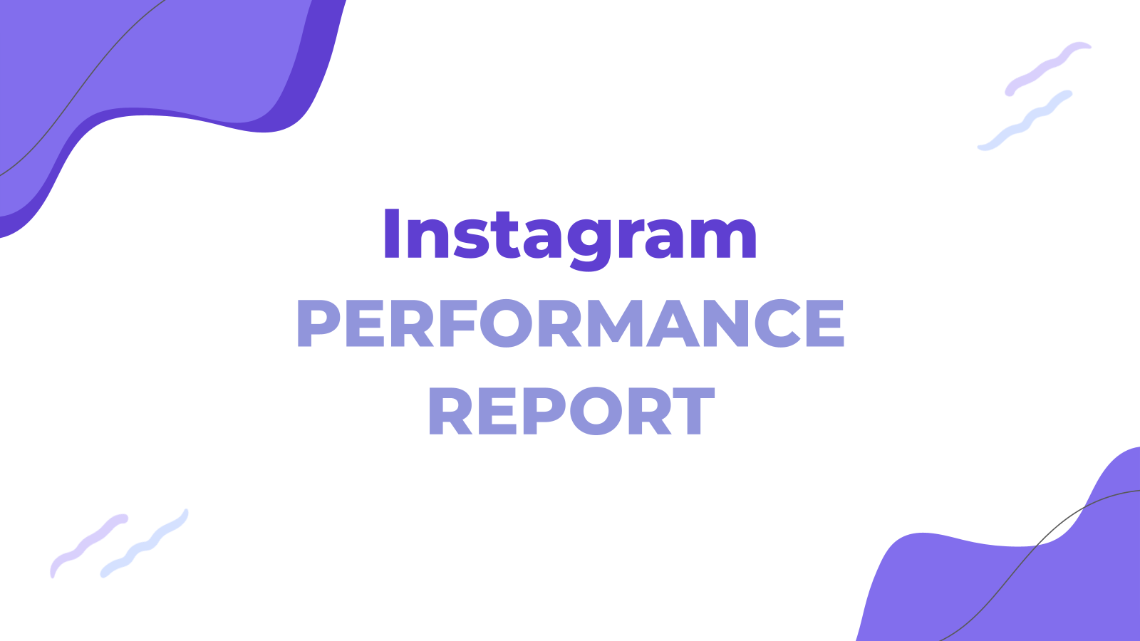 Instagram Performance Report Template